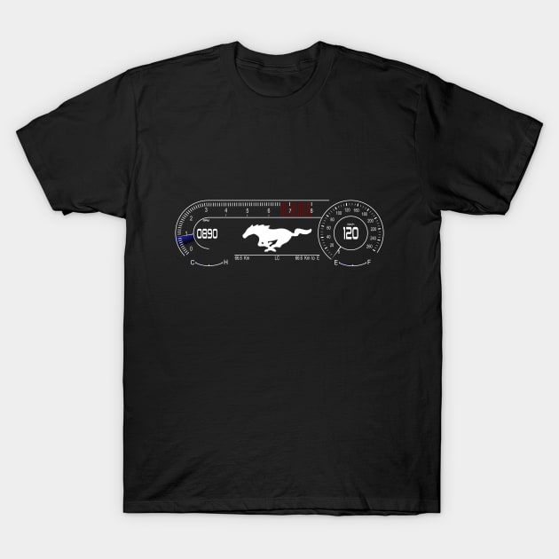 Mustang Tachometer T-Shirt by GraphicMonas